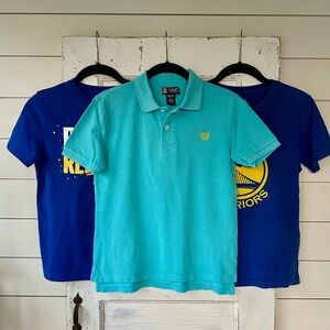 BOYS, SET/3, SHORT SLEEVE SHIRTS. ALL ARE SIZE M(10-12)